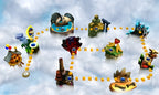 Die Weltkarte von Donkey Kong: Country Returns 3D zeigt verschiedene Inseln in den Wolken.