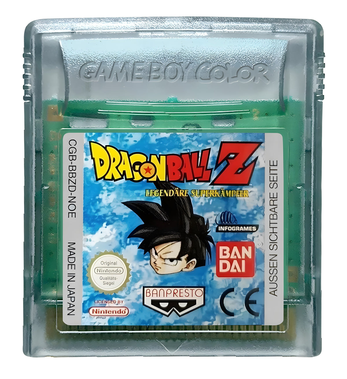 Das Modul von Dragon Ball Z: Guerreros de Leyenda für GameBoy Color