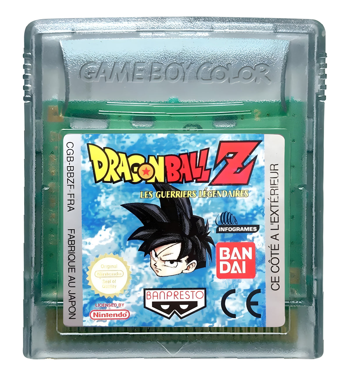 Das Modul von Dragon Ball Z: Les Guerriers Legendaires für GameBoy Color