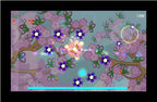Ein Schmetterling fliegt in Dream Trigger 3D inmitten von lila Blüten und rosa Ästen.
