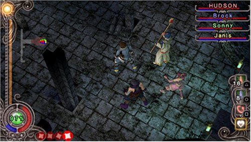 Eine Gruppe von vier Charakteren steht in Dungeon Explorer: Warrior of Ancient Arts in einem Dungeon.