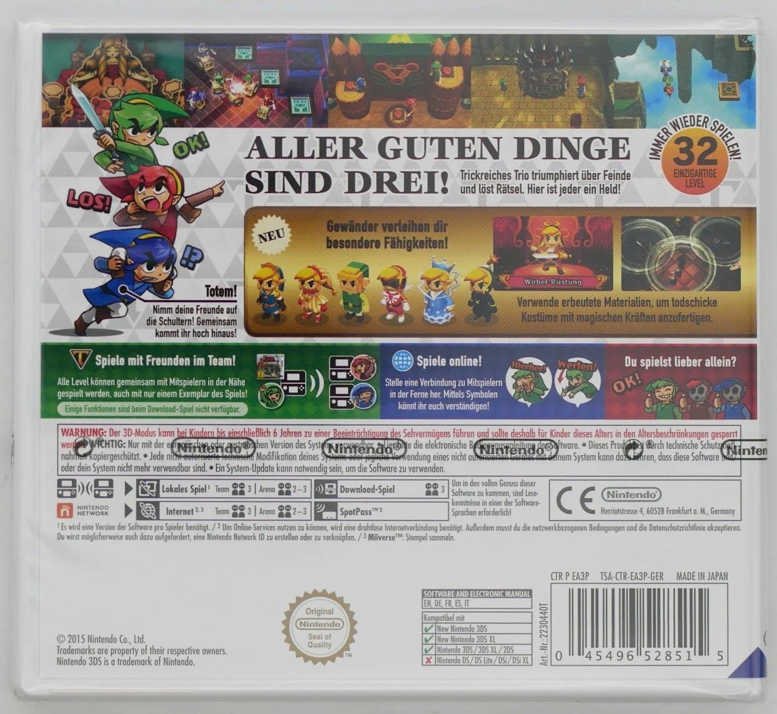 The Legend of Zelda: Tri Force Heroes Pixel Grading SEALED 95 32278540 (DE) · Sammlerstück