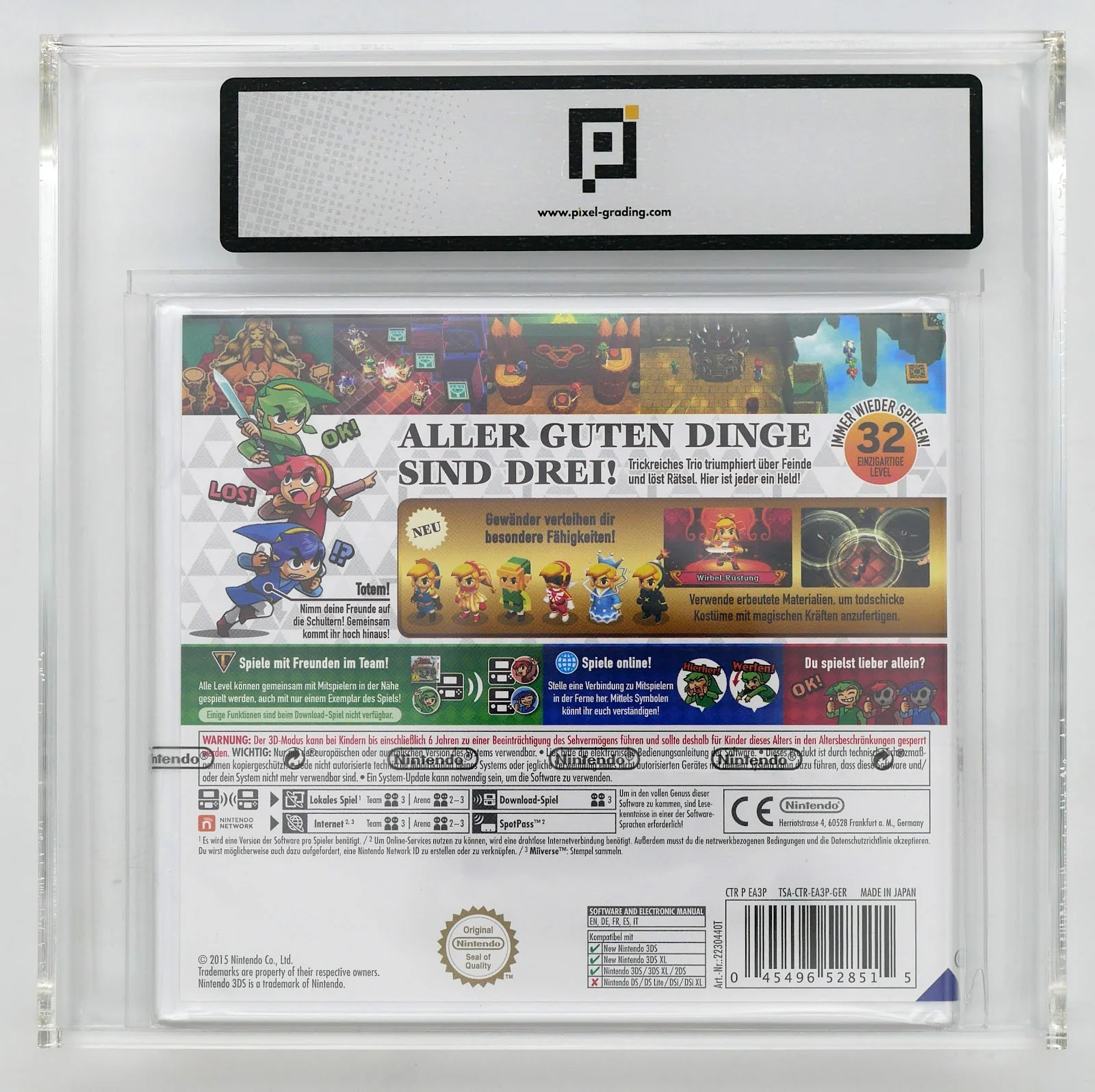 The Legend of Zelda: Tri Force Heroes Pixel Grading SEALED 90+ 56335615 (DE) · Sammlerstück