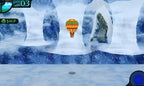 In Etrian Odyssey IV: Legends of the Titan fliegt ein Heißluftballon durch eine eisige Welt.