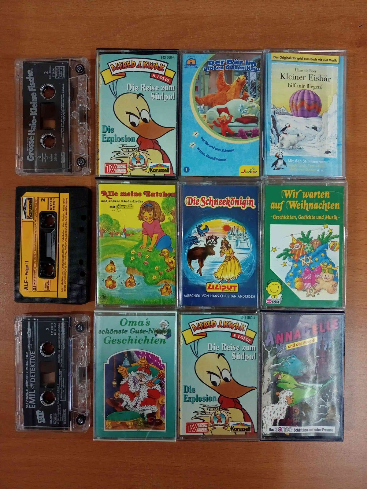 MC Kassetten-Set S53: Alfred J'Kwak, Schneekönigin, Kleine Eisbär, Annabelle Kinder