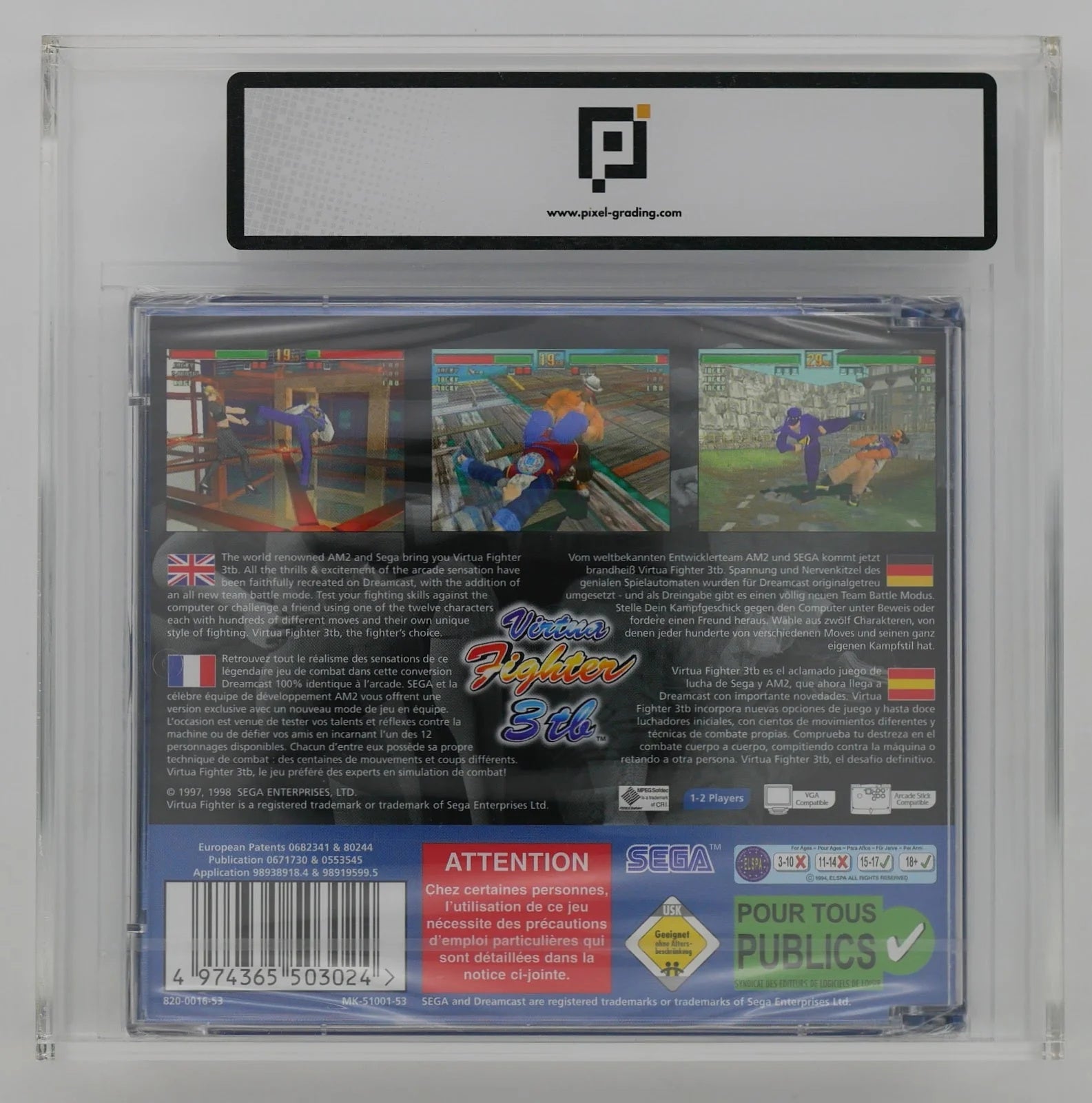 Virtua Fighter 3tb Pixel Grading SEALED 85 (EU) · Sammlerstück