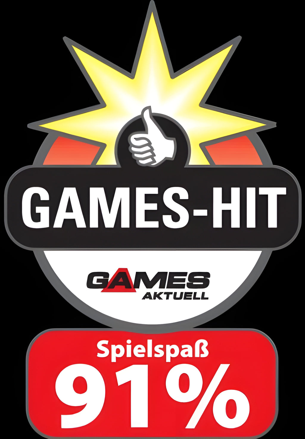 Ein Games-Aktuell-Logo bewertet FIFA 13 als Games-Hit mit 91% Spielspaß.