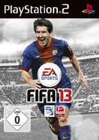 FIFA 13 für PlayStation 2 zeigt Lionel Messi im Trikot des FC Barcelona und das USK-Siegel ab 0.