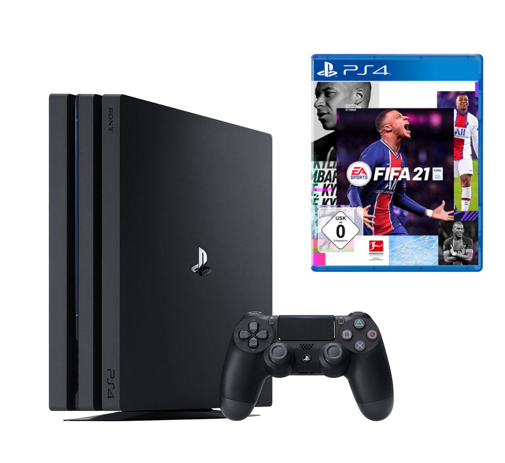 Konsole Pro 1TB schwarz + FIFA 21 + Original Controller