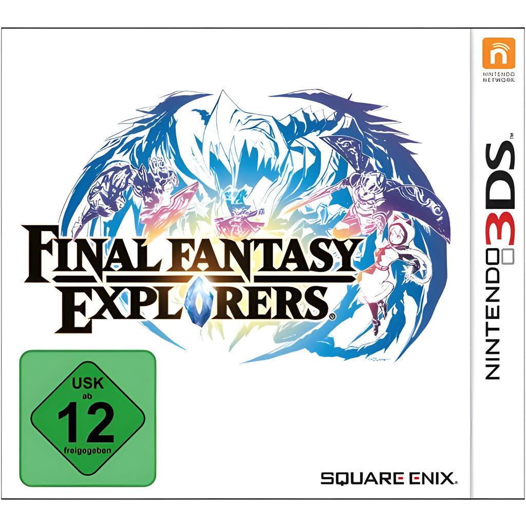 Das Cover von Final Fantasy: Explorers für Nintendo 3DS zeigt das Artwork und das USK ab 12 Siegel.