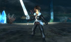 Ein großes, rotes Monster mit Hörnern und Feuerschein ist in Final Fantasy: Explorers zu sehen.