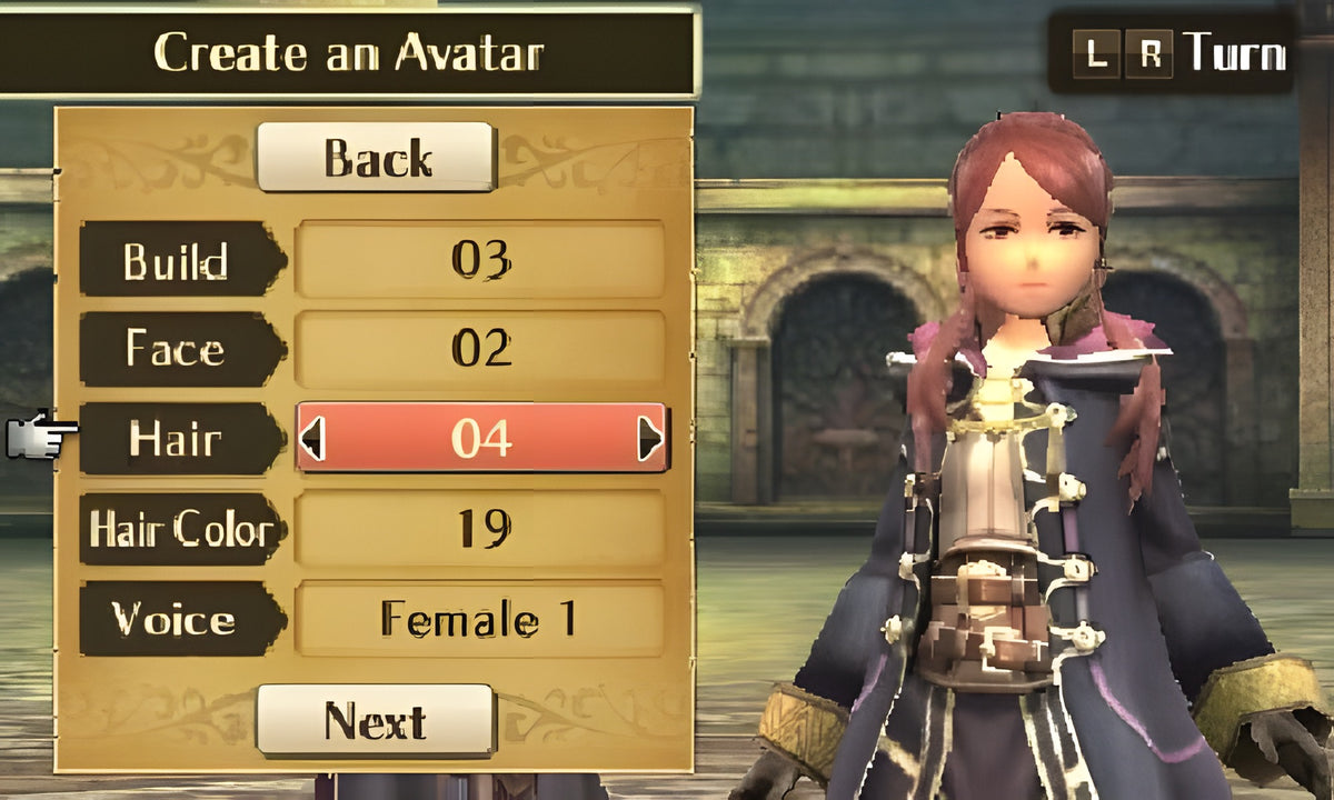 Im Menü zur Avatar-Erstellung von Fire Emblem: Awakening wird die Frisur ausgewählt.