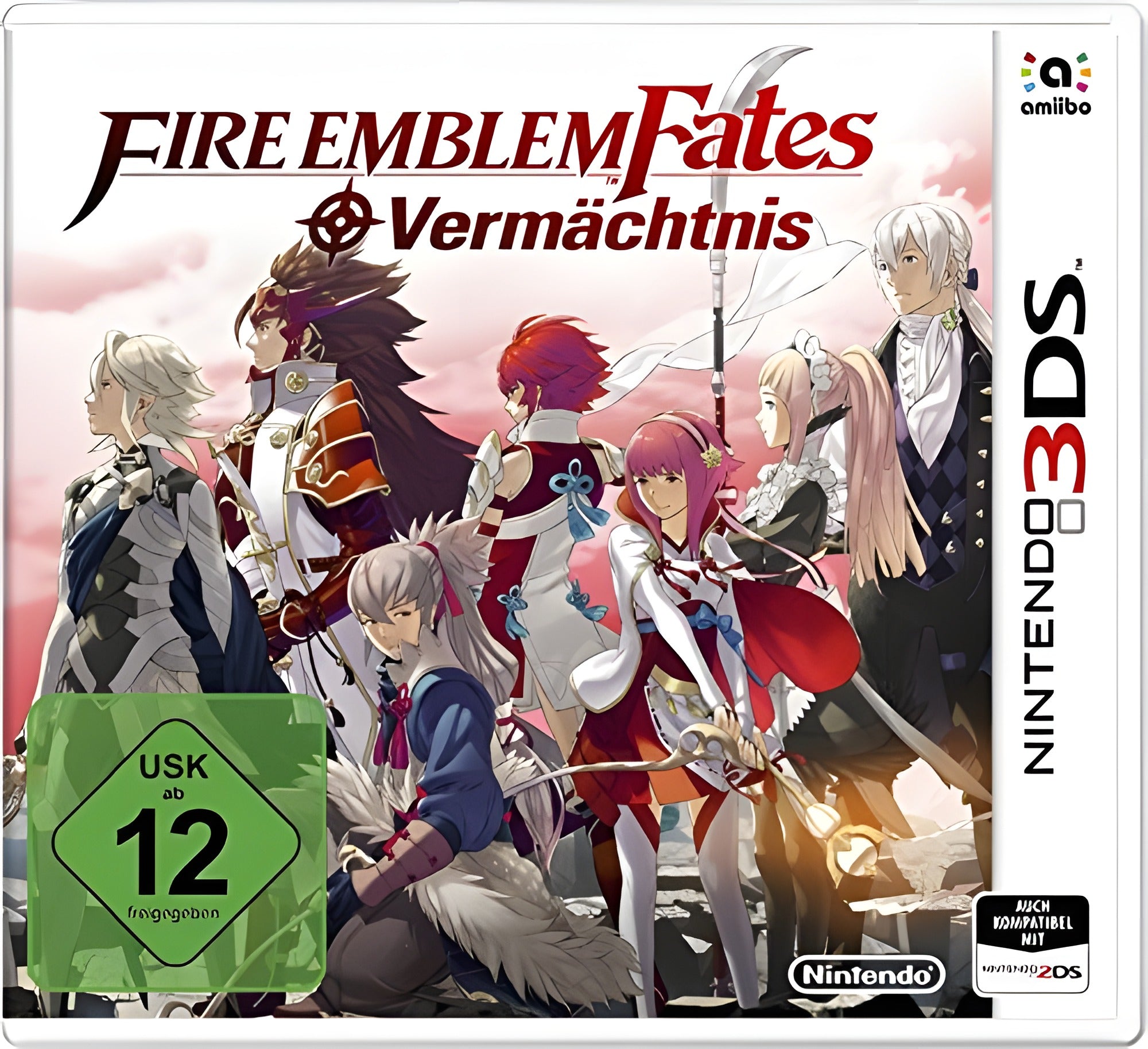 Das Cover von Fire Emblem Fates: Vermächtnis zeigt mehrere Charaktere und das USK-Siegel ab 12.