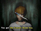 Ein Nahaufnahme der Spielfigur Rion mit einem gefundenen Schlüssel und der Meldung 'You got the Freezer Room key'.