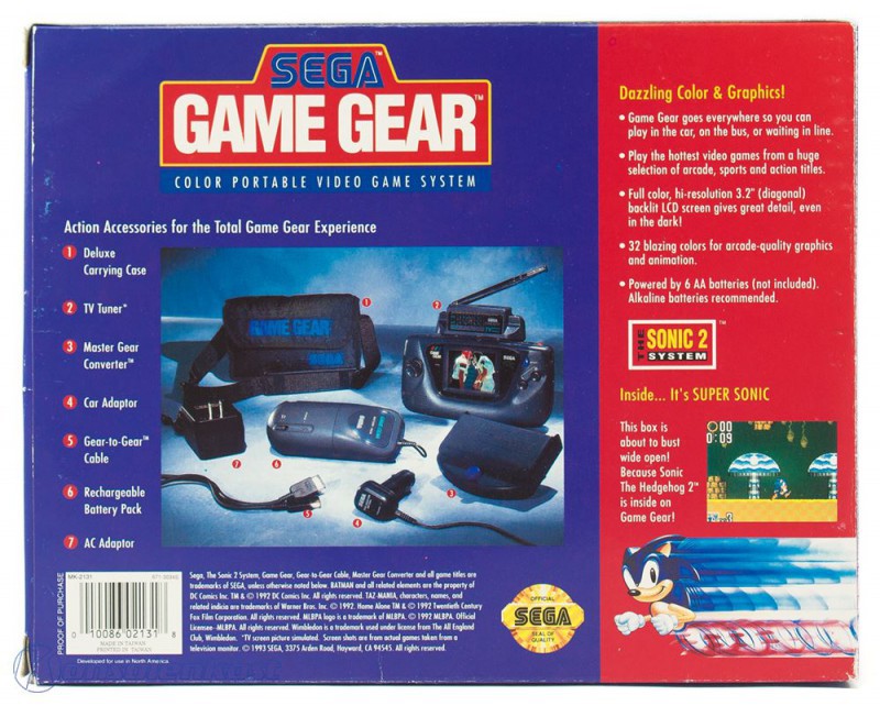 Konsole Value Pak + Sonic 2 + Joe Montana Football + US Netzteil