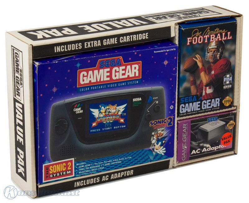 Konsole Value Pak + Sonic 2 + Joe Montana Football + US Netzteil