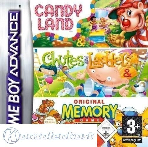 3 in 1: CandyLand + Chutes & Ladders + Memory