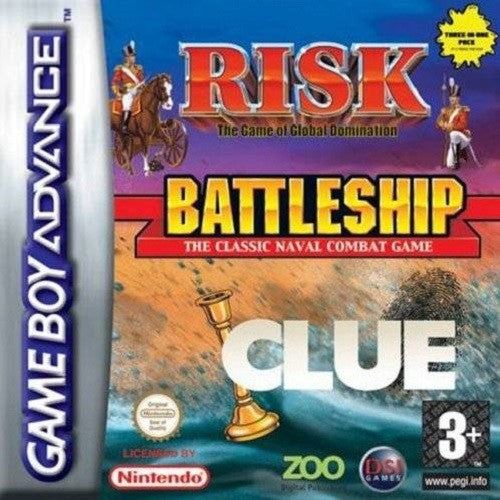 3 in 1: Risk + Battleship + Clue
