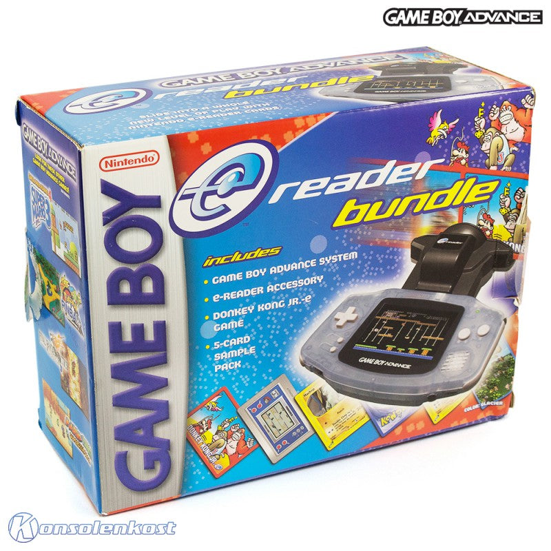 E-Reader Bundle: Konsole GBA Clear Blue Glacier + E-Reader + Spiel + Karten