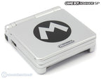 Konsole GBA SP AGS-101 + Netzteil Silber / Custom Case Mod Mario [Platinum]