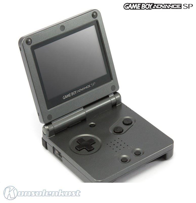 Konsole GBA SP AGS-101 Onyx Black / Anthrazit + Netzteil
