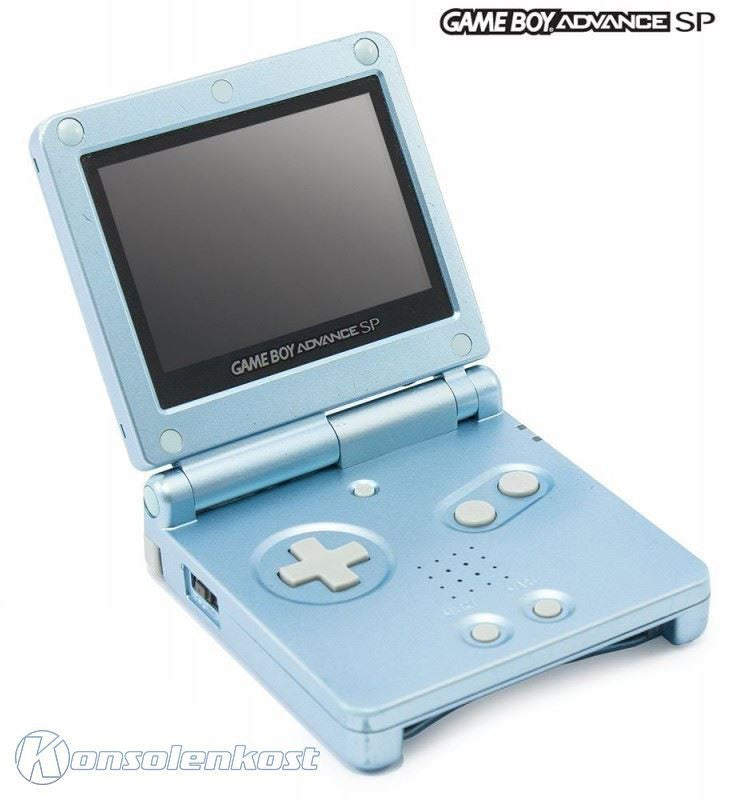 Konsole GBA SP AGS-101 Pearl Blue + Netzteil
