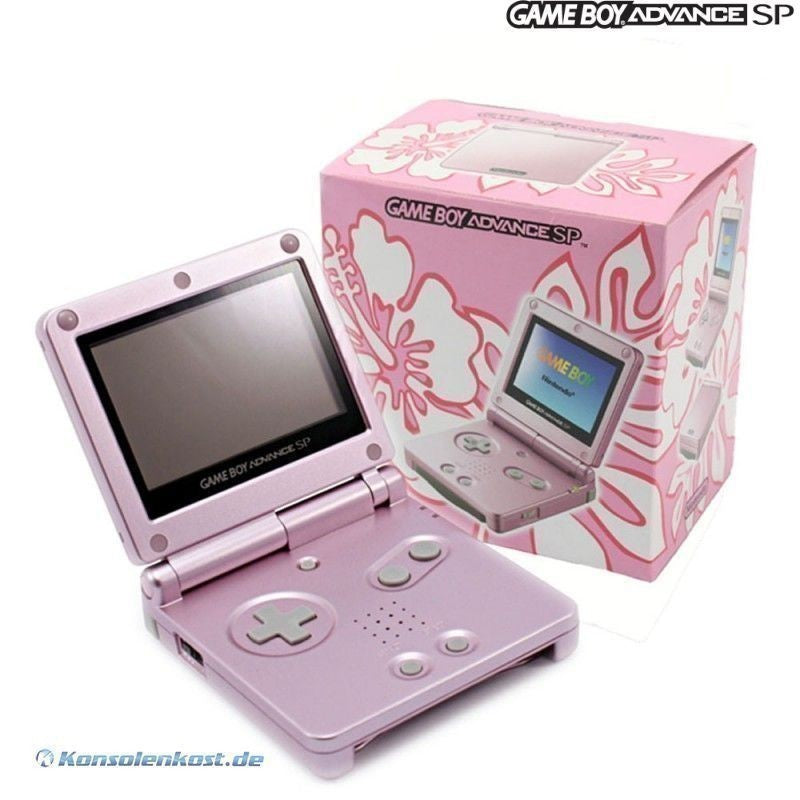 Konsole GBA SP AGS-101 rosa / pink + Netzteil