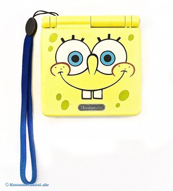 Konsole GBA SP AGS-101 Spongebob Edition mit Tasche + Netzteil — Spongebob Edition mit Tasche