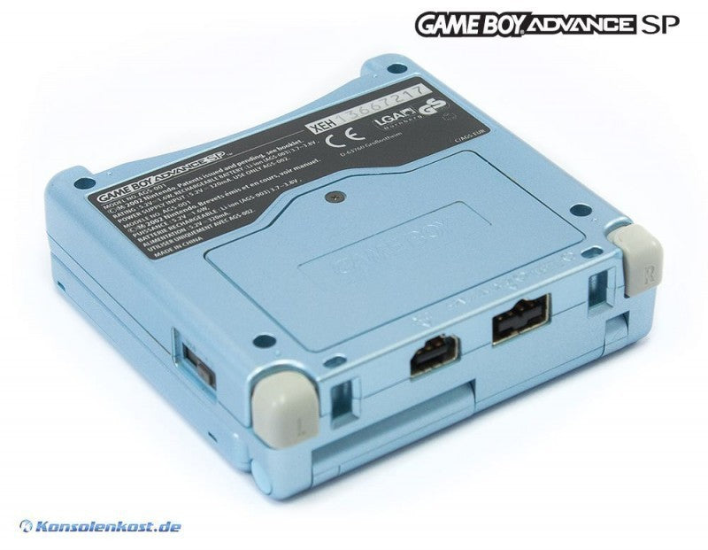 Konsole GBA SP Arctic Blue / blau + Netzteil