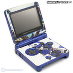 Konsole GBA SP blau Custom Design Pokemon Trainer Battle + Netzteil
