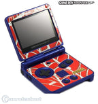 Konsole GBA SP blau Custom Design Spiderman + Netzteil