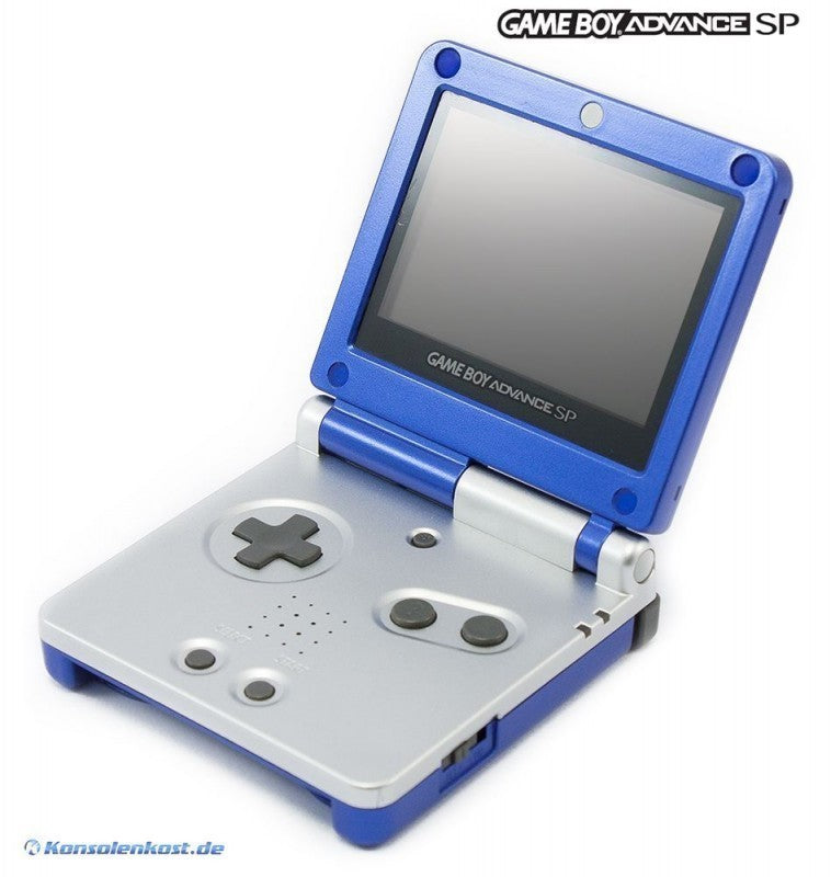 Konsole GBA SP blau-silber + Netzteil
