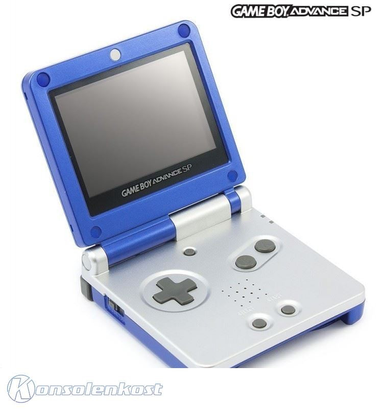Konsole GBA SP blau-silber + Netzteil