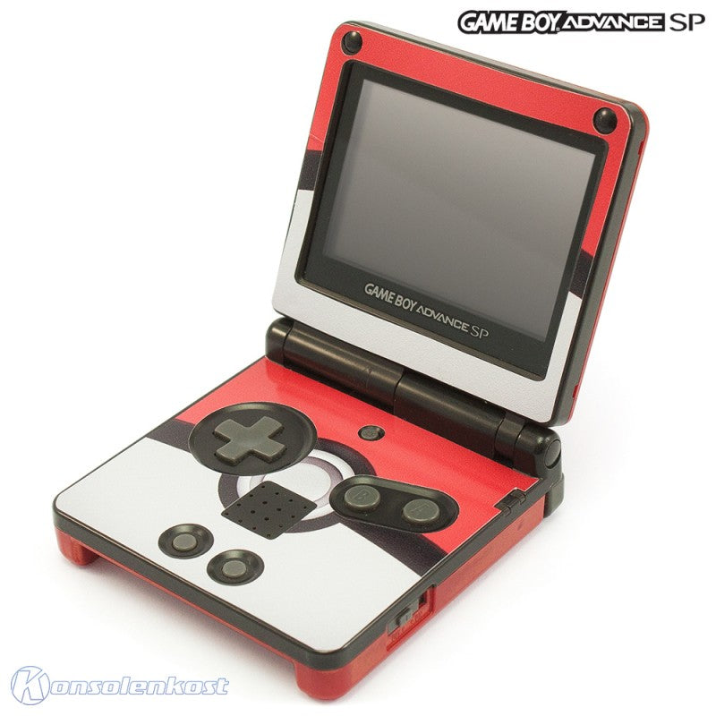 Konsole GBA SP Custom Design Pokemon Pokeball + Netzteil
