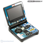 Konsole GBA SP Custom Design Spider-Man / Häuserschlucht + Netzteil