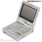 Konsole GBA SP Custom Design Spider-Man / silbernes Netz + Netzteil