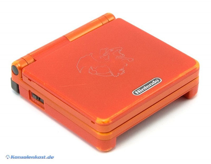 Konsole GBA SP inkl. Netzteil Charizard Fire Red Pokemon Edition — Charizard Fire Red Pokemon Edition