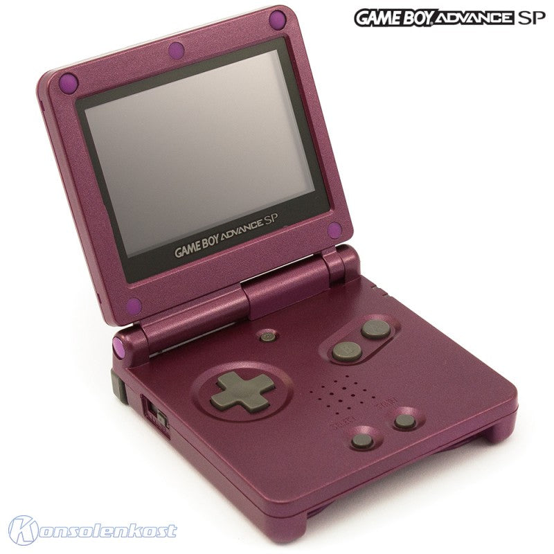 Konsole GBA SP inkl. Netzteil Dark Purple Custom Mod