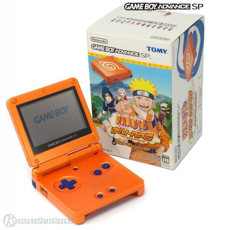 Konsole GBA SP inkl. Netzteil & Naruto RPG Naruto (JP) — Limited Edition