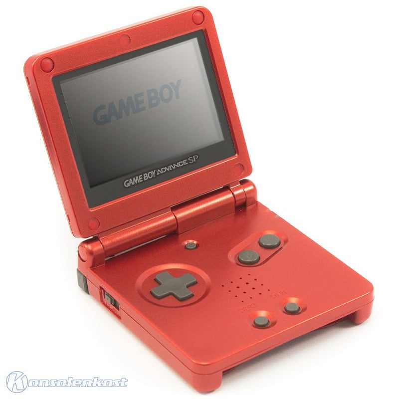 Konsole GBA SP inkl. Netzteil rot / Red Flame
