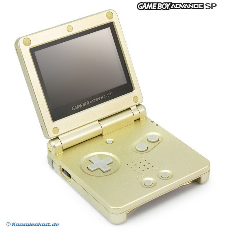 Konsole GBA SP inkl. Netzteil Starlight Gold — Limited Edition