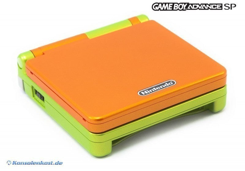 Konsole GBA SP Lime & Orange + Netzteil — Limited Edition