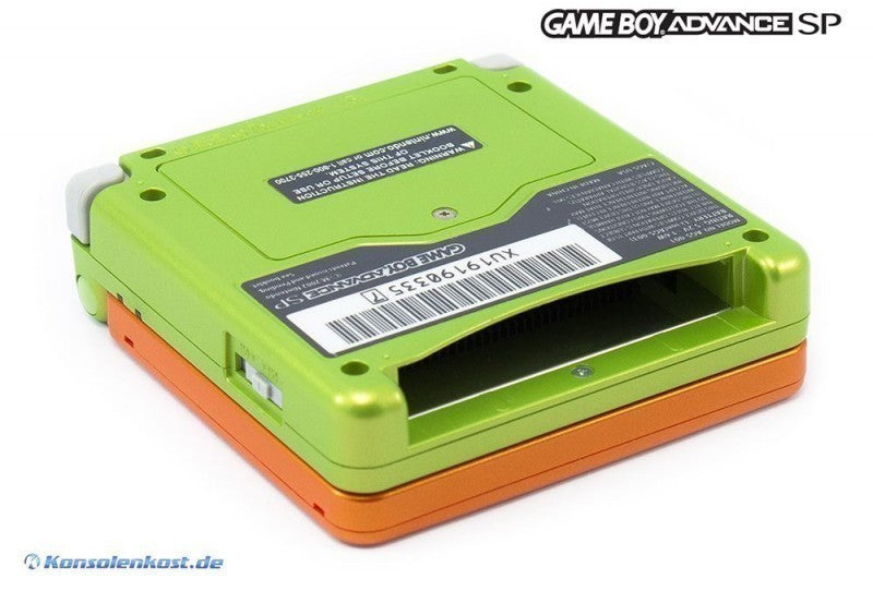 Konsole GBA SP Lime & Orange + Netzteil — Limited Edition