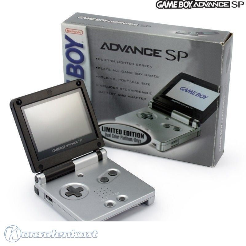Konsole GBA SP Limited Platinum Onyx Edition + Netzteil — Limited Platinum Onyx Edition