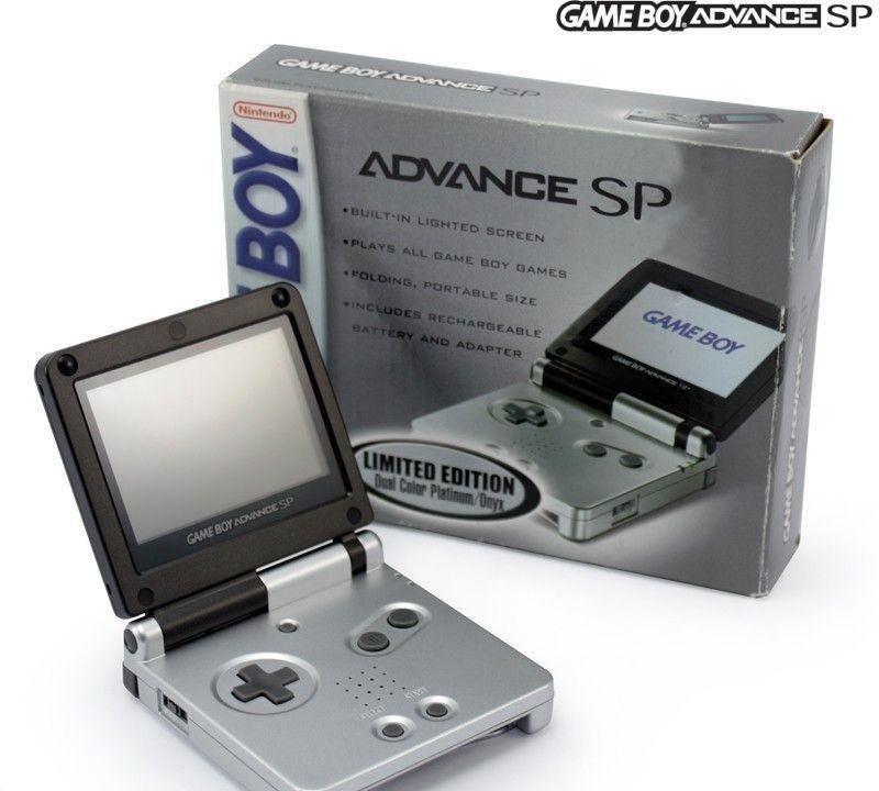 Konsole GBA SP Limited Platinum Onyx Edition + Netzteil — Limited Platinum Onyx Edition