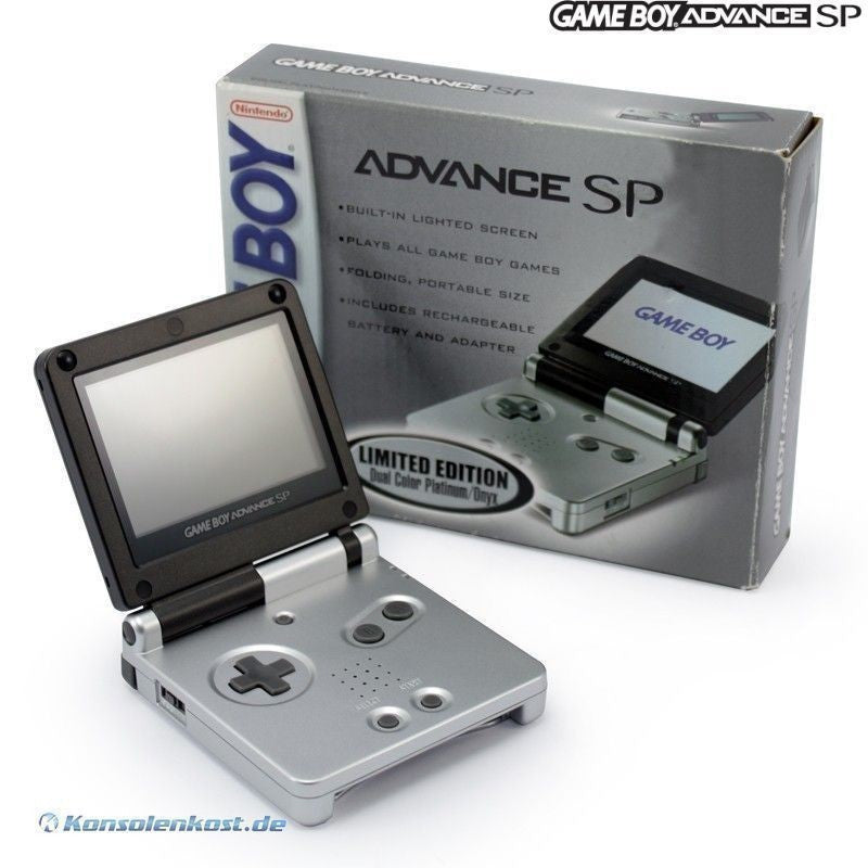 Konsole GBA SP Limited Platinum Onyx Edition + Netzteil — Limited Platinum Onyx Edition