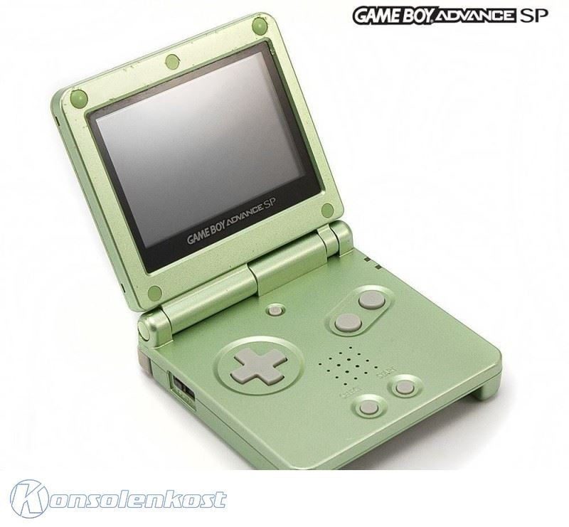 Konsole GBA SP Pearl Green / grün + Netzteil — Limited Edition