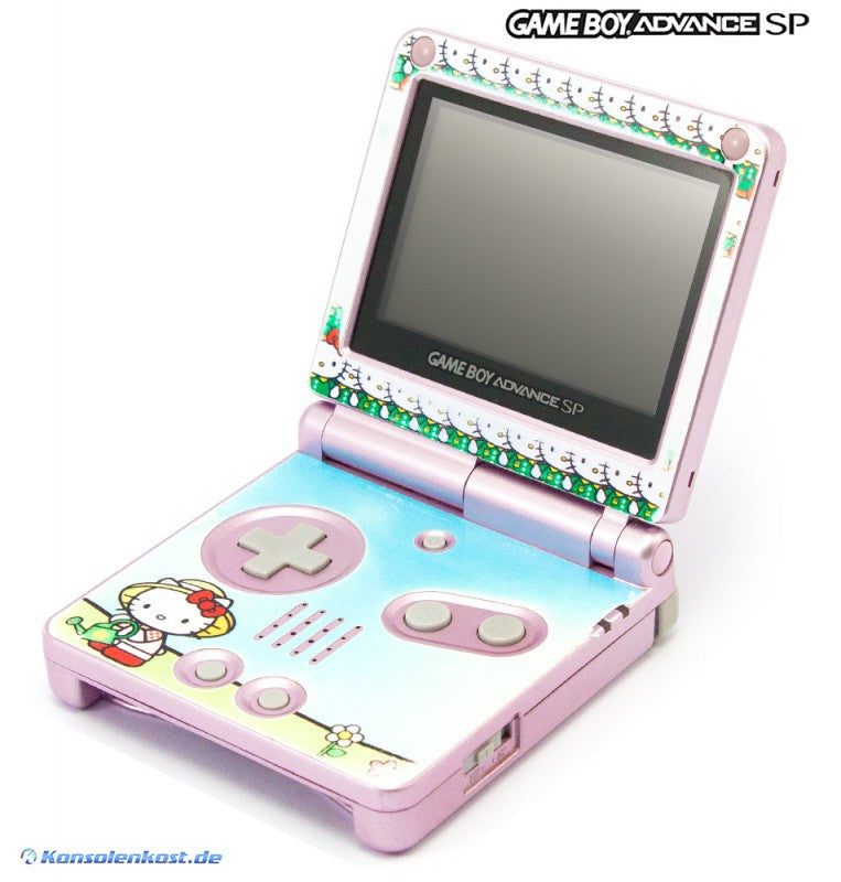 Konsole GBA SP Custom Design Hello Kitty pink + Netzteil