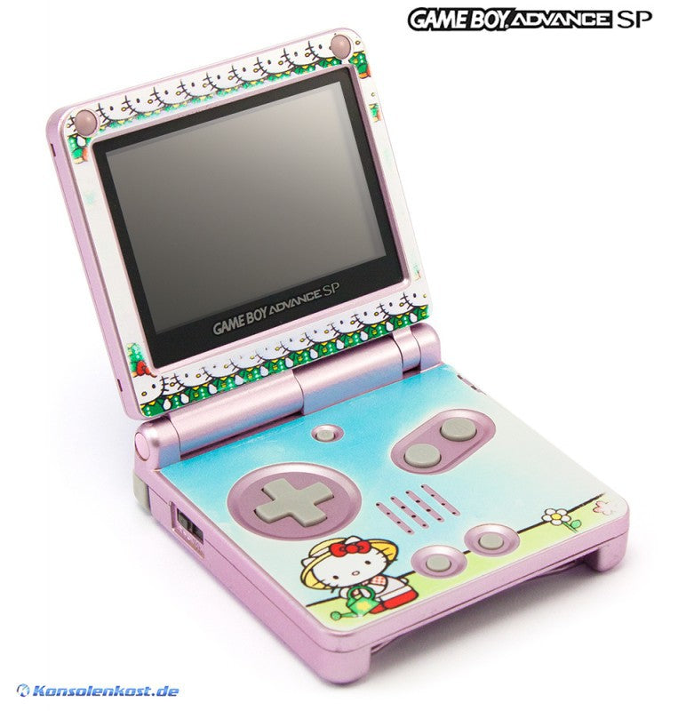 Konsole GBA SP Custom Design Hello Kitty pink + Netzteil