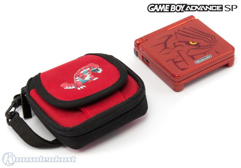 Konsole GBA SP Pokemon Groudon Edition + Original Tasche + Netzteil — Pokemon Groudon Edition
